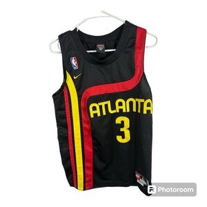 Vintage Nike Atlanta Hawks Shareef Abdur-Rahim Black Basketball Jersey Size L
